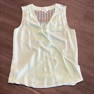 Chico's Light Green Sleeveless Blouse